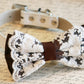 Brown Dog Bow Tie, Country rustic wedding, Pet accessory , Wedding dog collar