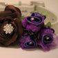 Brown Purple Wedding Dog Collar, Floral Wedding Dog Accessory , Wedding dog collar