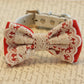 Coral wedding dog collar, Coral Lace Dog Bow Tie, Pet wedding , Wedding dog collar