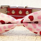 Heart Dog Bow tie collar, Wedding gift, pink red , Wedding dog collar