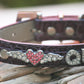 Rhinestone Collar with Personalized Rhinestone Name and Pink Rhinestone flying heart , Wedding dog collar
