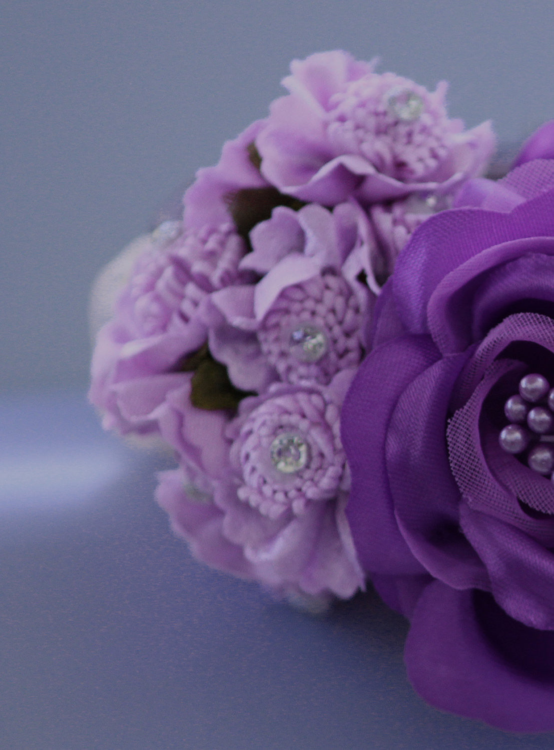 Purple and Lilac dog collar, Floral dog collar , Wedding dog collar