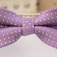 Purple Dog Bow Tie With Leather Collar - Light purple- with high quality leather collar, Wedding dog accessories , Wedding dog collar