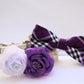 Puprle Dog Collars - Bridesmaid & Best Man - Chic Light lavender and Dark Purple Collars , Wedding dog collar