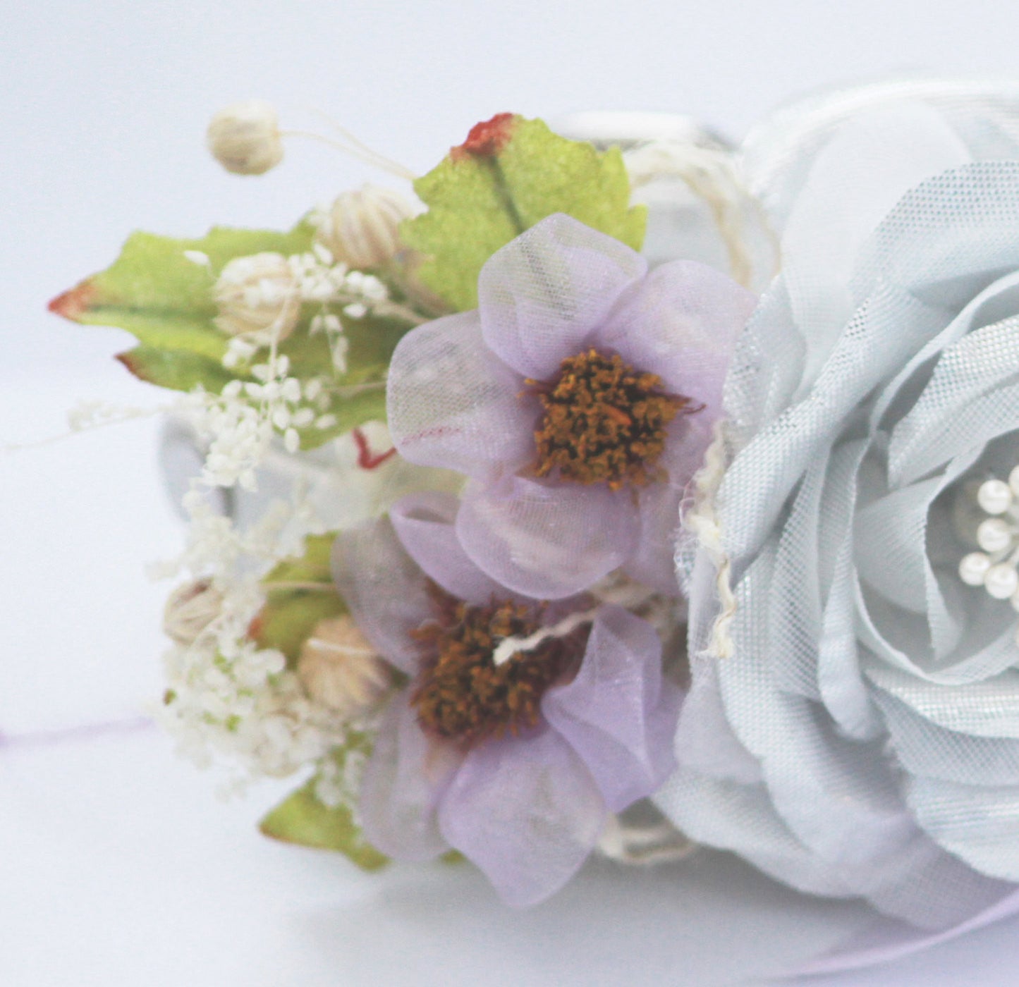Silver Purple Wedding dog Collar, Floral Wedding, silver wedding , Wedding dog collar