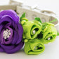 Purple Light Green Wedding Dog Collar, Floral Wedding Dog Accessory , Wedding dog collar