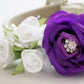 Purple White flower Dog Collar, Floral collar , Wedding dog collar