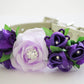 Lavender floral dog collar, Purple wedding, Pet wedding accessory, dog lovers , Wedding dog collar