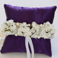 Purple ring pillow, pillow attach to dog collar , Wedding dog collar