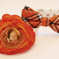 Orange Dog Collars - 2 Chic Dog Collars, Bow tie and Floral collar , Wedding dog collar