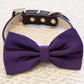 Eggplant Dog Bow tie collar, Pet Purple wedding, Dog Lovers, Love Purple , Wedding dog collar