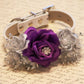Purple and Silver Dog Collars , Wedding dog collar