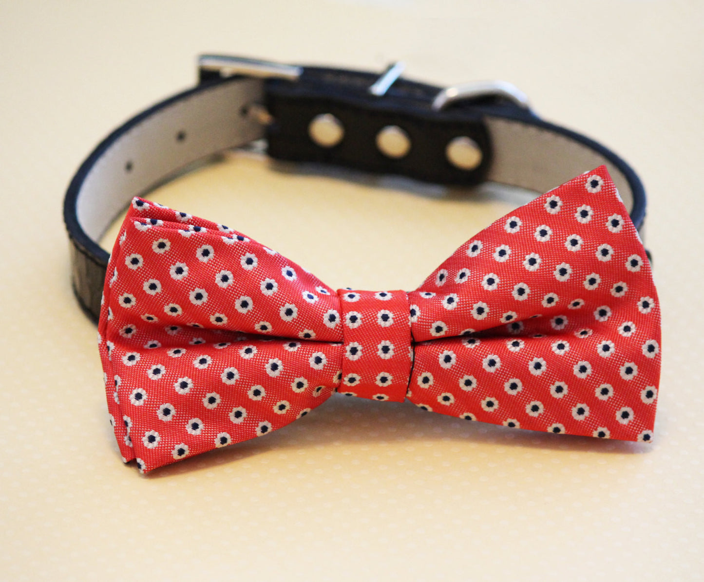 Orange Dog bow tie, Pet wedding accessory, Dog Lovers , Wedding dog collar