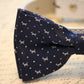 Navy Dog Bow Tie - Dog Bow Tie with high quality leather collar- Navy Wedding accessory, Navy Blue, Unique wedding gift , Wedding dog collar