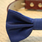 Royal Blue dog bow tie high quality leather and fabric, Blue Wedding pet collar , Wedding dog collar