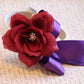 Burgundy Purple wedding Floral dog Collar, Wedding dog accessory , Wedding dog collar