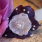 Purple floral dog collar , Wedding dog collar
