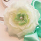 Mint Green Floral Leash, Wedding accessorry, High quality Leather, Mint Green wedding , Wedding dog collar