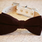 Chocolate Brown bow tie attached to dog collar, Chic Bow tie, Pet Wedding , Wedding dog collar