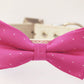 Hot Pink Dog Bow Tie, High quality Leather, Pink wedding accessoy , Wedding dog collar