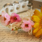 Pink and Yellow Floral Dog Collar, Pet wedding Accessory, Spring Wedding Accessory, Garden Wedding idea, Dog Lovers, Pink and Yellow , Wedding dog collar