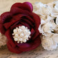 Burgundy Wedding Dog Collar, Floral Pet Wedding, Dog Lovers , Wedding dog collar