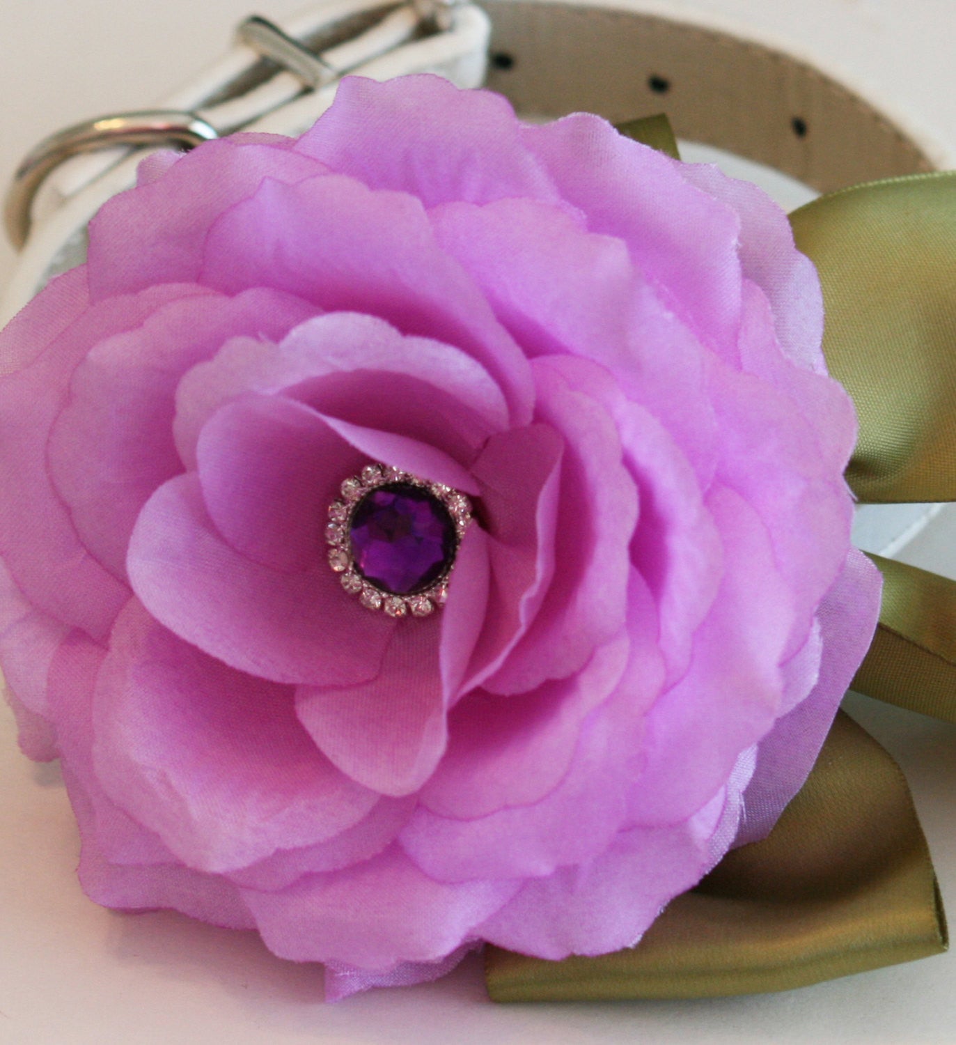 Lavender and Sage Green wedding dog collar, Floral dog Collar- Pet Wedding Accessory, Dog Lovers , Wedding dog collar