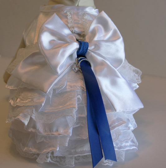 Royal Blue wedding accessory, Dog ring bearer , Wedding dog collar