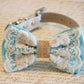 Blue Dog Bow Tie collar, Lace and Burlap, Rustic, boho, Dog Lovers,Pet wedding accessory, Unique, Chic, Classy, Something Blue , Wedding dog collar