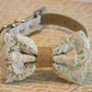 Green Lace Dog Bow Tie, Spring wedding dog accessory , Wedding dog collar