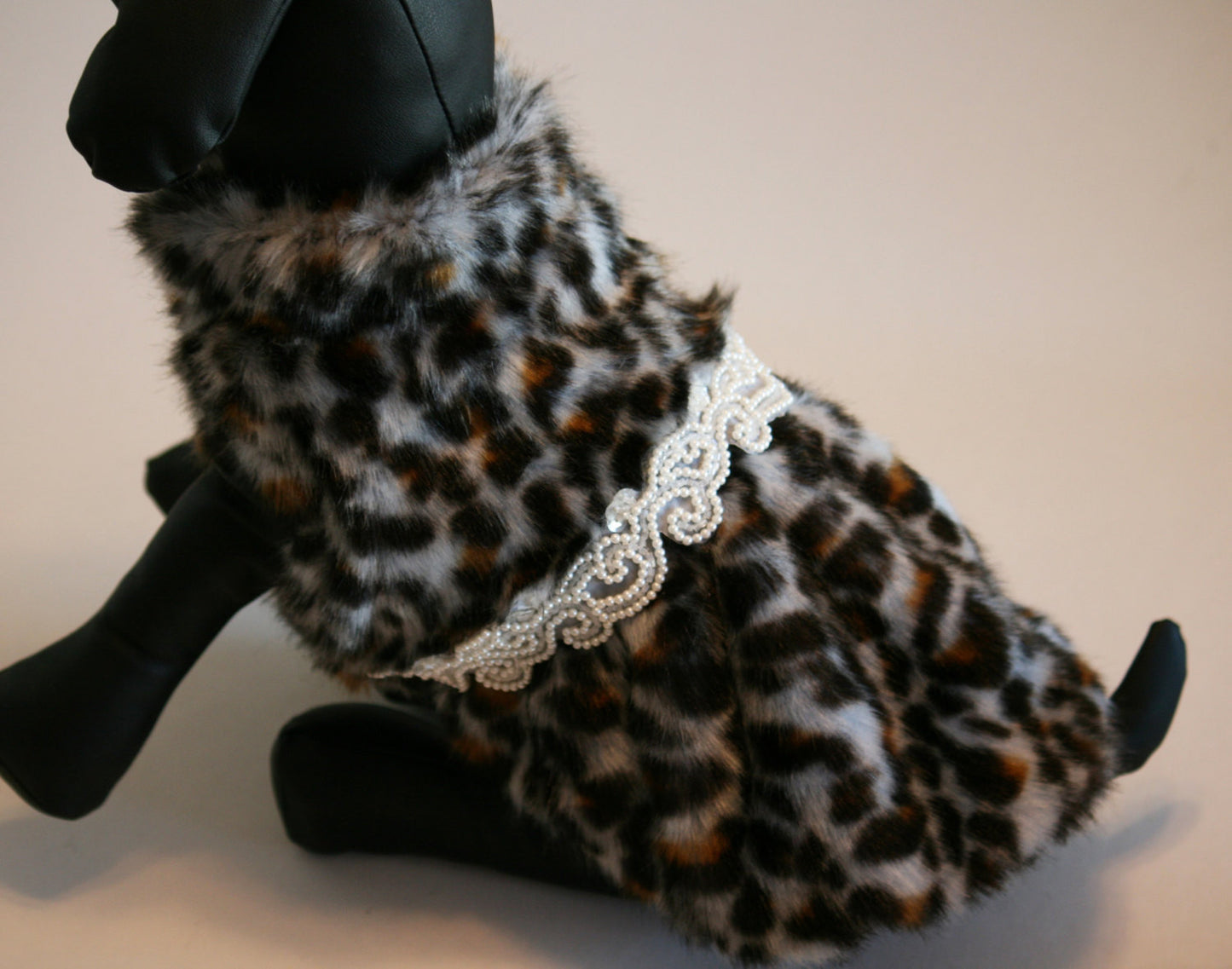 Leopard Dog Coat, Chic, classy, dog clothing, Jacket , Wedding dog collar
