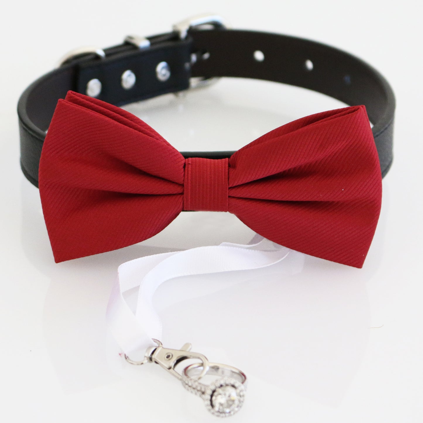 Dog Bow Tie ring bearer collar, Pet accessory, puppy lovers, Proposal, Red bow tie collar, Dog ring bearer , Wedding dog collar