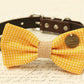 Yellow Dog Bow Tie attached to collar, Burlap, Pet wedding, Cat Bow tie , Wedding dog collar