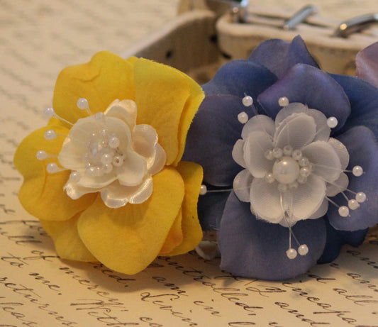 Yellow Purple Wedding Floral Dog Collar, From day to Night, floral wedding , Wedding dog collar